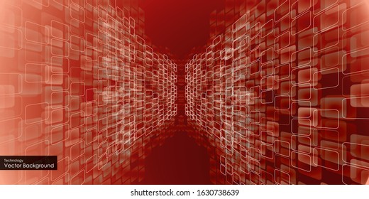 Technology red abstract background design