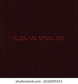 Tecnologia Red Cyber Grid Illustration, código binário, proteção de dados e conceito de hackers na Internet