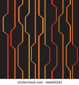 Technology red light on black seamless background vector illustration.