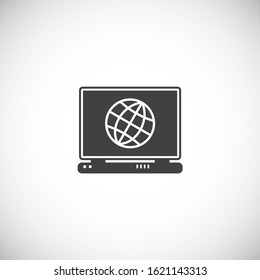 Technology related icon on background for graphic and web design. Simple illustration. Internet concept symbol for website button or mobile app