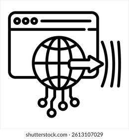 Technology Resilience Line Icon Vector Illustration