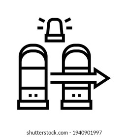 technology rfid for access line icon vector. technology rfid for access sign. isolated contour symbol black illustration