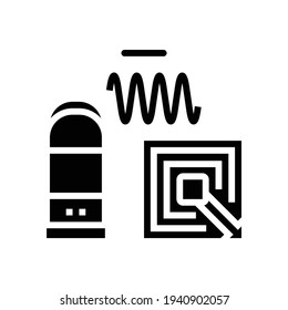 technology of rfid glyph icon vector. technology of rfid sign. isolated contour symbol black illustration