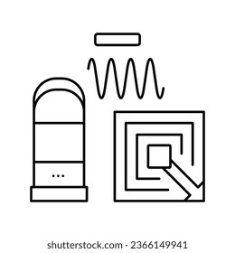 technology of rfid line icon vector. technology of rfid sign. isolated contour symbol black illustration