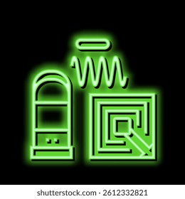 technology of rfid neon light sign vector. technology of rfid illustration
