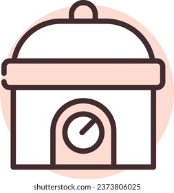 Technology rice maker, illustration or icon, vector on white background.