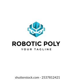 tecnologia design de logotipo de cabeça robótica