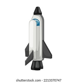 Spielwarenkartoon der Technologie. technisches Raketentoilspielzeugzeichen. einzelne Vektorgrafik-Vektorgrafik
