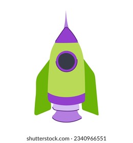 technology rocket toy cartoon. speed stspacecraft, up startup, retro smoke technology rocket toy sign. isolated symbol vector illustration