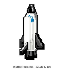 technology rocket toy game pixel art retro vector. bit technology rocket toy. old vintage illustration