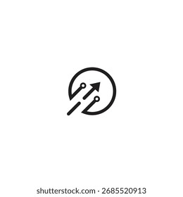 technology round arrow icon logo