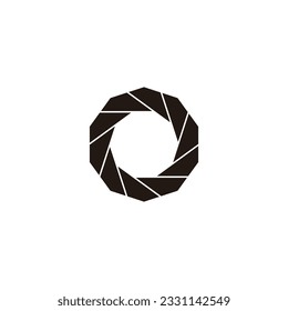 Technology, round, frame geometric symbol simple logo vector