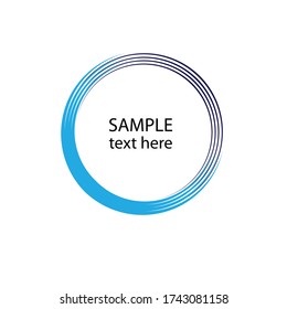 Technology round Logo . Circular Design element . Abstract Geometric shape . Vector