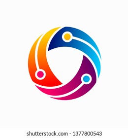 Technology Round Logo design