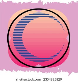 Technology round Logo. Lines in Circle Form. Best for identity and logotypes. Usable For Business Brand, Tech and Company. Vector Logo Illustration. Abstract Tech Circle Combined with Face Silhouette.