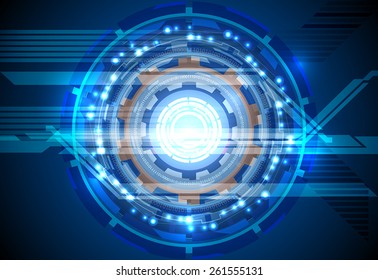 Technology scene abstract vector background