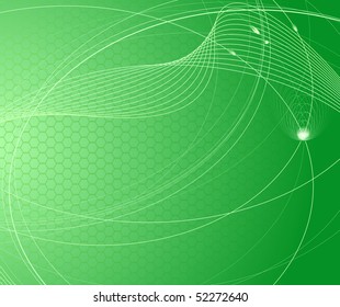 Technology and science abstract green background. Vector illustration