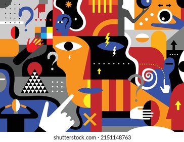 Technology science abstract vector illustration