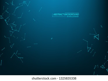 Technology and science background. Abstract web and nodes. Business template banner cover. Medical background. Plexus atom structure. Vector illustration