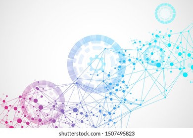 Technology, science background. Abstract wheel mechanism background. Vector illustration