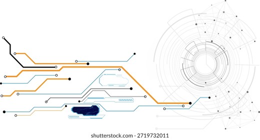 Banner ou cabeçalho de tecnologia e ciência.