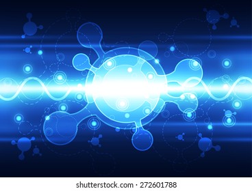 Technology science concept background, vector illustration