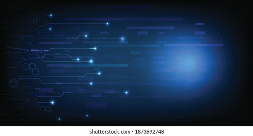 Technology science and digital abstract blue hi tech background.Vector illustrations.