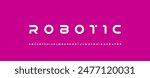 Technology science font, digital cyber alphabet made robotic style, uppercase letters A, B, C, D, E, F, G, H, I, J, K, L, M, N, O, P, Q, R, S, T, U, V, W, X, Y, Z numerals 0, 1, 2, 3, 4, 5, 6, 7, 8, 9