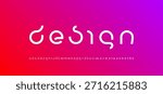 Technology science font, digital cyber alphabet, Latin letters A, B, C, D, E, F, G, H, I, J, K, L, M, N, O, P, Q, R, S, T, U, V, W, X, Y, Z and Arab numerals 0, 1, 2, 3, 4, 5, 6, 7, 8, 9 space style