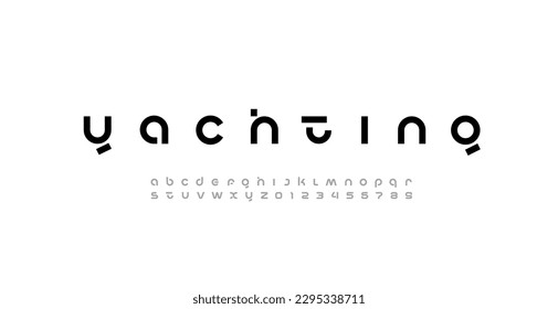 Technology science font, digital cyber alphabet made space future design, Latin lowercase letters A, B, C, D, E, F, G, H, I, J, K, L, M, N, O, P, Q, R, S, T, U, V, W, X, Y, Z and Arab numerals 0, 1, 2