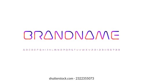 Technology science font, digital cyber alphabet made space future design, Latin uppercase bold letters A, B, C, D, E, F, G, H, I, J, K, L, M, N, O, P, Q, R, S, T, U, V, W, X, Y, Z and Arab numerals 0,