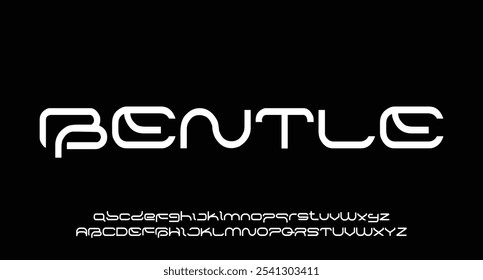 Technology science font, digital cyber alphabet made futurism style, Latin letters A, B, C, D, E, F, G, H, I, J, K, L, M, N, O, P, Q, R, S, T, U, V, W, X, Y, Z and Arab numerals 0, 1, 2, 3, 4, 5, 6, 7