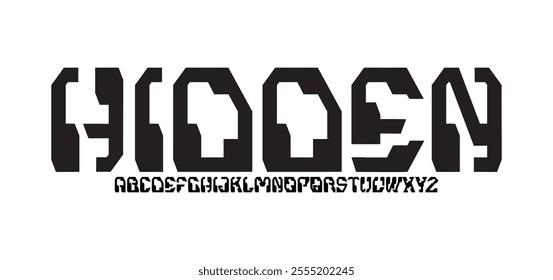 Technology science font, digital cyber alphabet made robotic style, uppercase letters A, B, C, D, E, F, G, H, I, J, K, L, M, N, O, P, Q, R, S, T, U, V, W, X, Y, Z numerals 0, 1, 2, 3, 4, 5, 6, 7, 8, 9