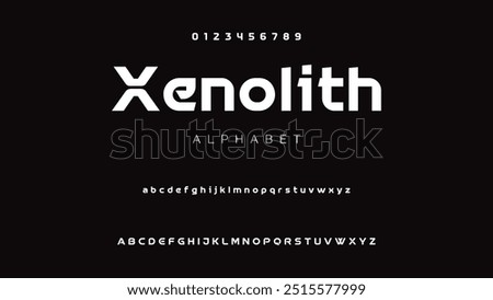 Technology science font, digital cyber alphabet made robotic style, uppercase letters A, B, C, D, E, F, G, H, I, J, K, L, M, N, O, P, Q, R, S, T, U, V, W, X, Y, Z numerals 0, 1, 2, 3, 4, 5, 6, 7, 8, 9