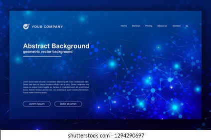 Technology, science, futuristic background for website designs. Abstract, modern background for your landing page design. Header for website.