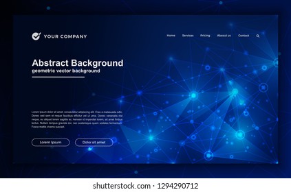 Technology, science, futuristic background for website designs. Abstract, modern background for your landing page design. Header for website.