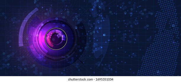 Technology science innovation background, idea of global business solution