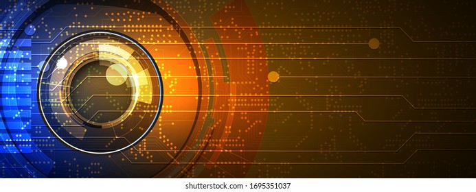 Technology science innovation background, idea of global business solution