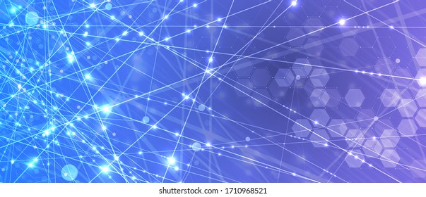 Technology and science innovation background, idea of global business cyber solution