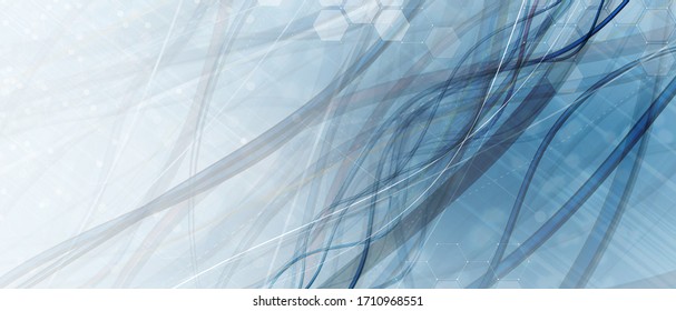 Technology and science innovation background, idea of global business cyber solution