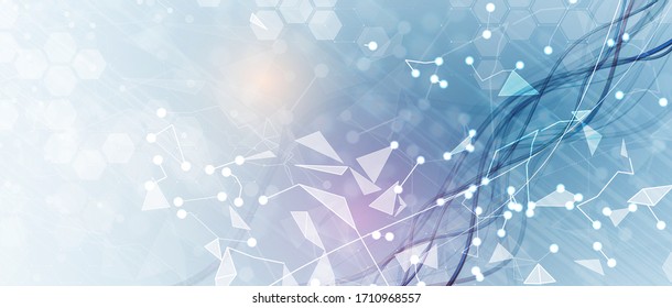 Technology and science innovation background, idea of global business cyber solution