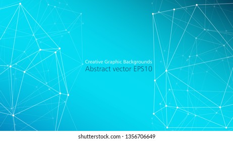 Technology science layout with copy space, geometric pattern vector triangles