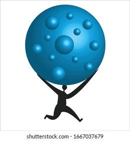 logotipo de concepto de ciencia de la tecnología/planeta