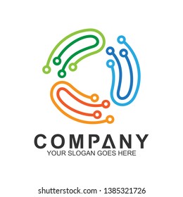 technology and science vector logo