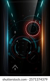 Technology screen with light effects
