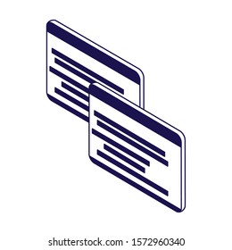 technology screens icon over white background, vector illustration