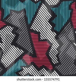 technology seamless pattern with glass effect