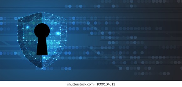 Technology security concept. Modern safety digital background