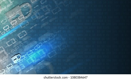 Technology security concept. Modern safety digital background. Protection system