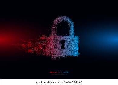 Technology security concept. Modern safety digital background. Protection of personal data. Vector illustration.